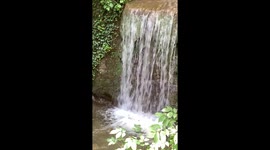 Small waterfall in Bavaria Germany . Beautiful nature. Meditativ feeling