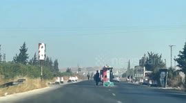 Syria: The front line between Syrian government forces and opposition forces in Idlib province