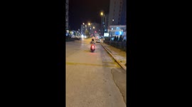 Motorcycle crash into bushes in Niğde, Turkey