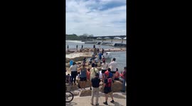 Giant Toilet Enters the Great Raft Race in Tulsa