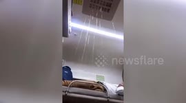 India: Water leaks from AC vent of train coach in Madhya Pradesh