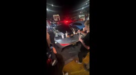 Food spills after being placed on McLaren in Sand City, California