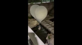 Trash balloon sent from North Korea found in neighbouring Seoul
