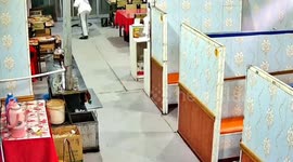 Bears walk into restaurant in China