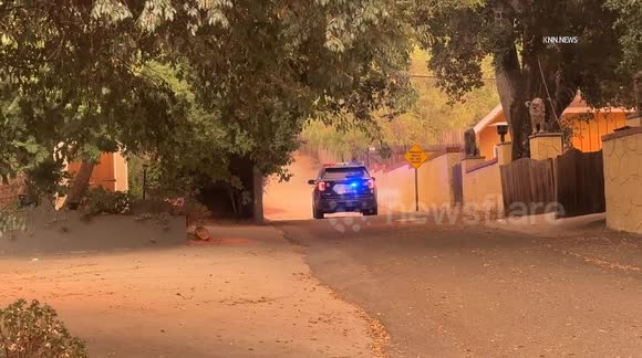 USA: Riverside County Airport Fire Deckert Canyon Evacuations - Buy ...