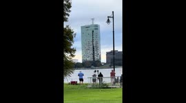 Abandoned Hertz Tower imploded in Lake Charles, Louisiana