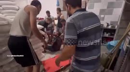 Palestine: Palestine Red Crescent crews transported three injured individuals after the IDF targeted a group of citizens on Al-Thalathini Street, near the entrance of Sultan Bakery in Gaza City