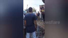 Three storey house collapsed in Meerut, Uttarpradesh , 15 people reported buried in Northern India