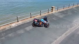 Meet the dad riding motorbike around coast of mainland UK - in just 15 days