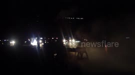 Entire lower third of Manhattan thrown into darkness by Hurricane Sandy power outage.