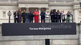 New Fourth Plinth sculpture by Teresa Margolles unveiling at Trafalgar Square