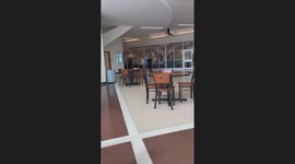 Child joins in hugging moment as family reunites with father in Fayetteville, North Carolina