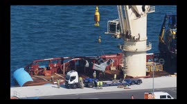 Wreckage of helicopter involved in fatal crash recovered by salvage ship off Dorset coast