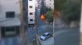 Lebanon: Car Burns After Lebanese Pager Attack