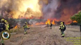 Spain: Innovative Firefighting Technique Used in A Gudina Wildfire