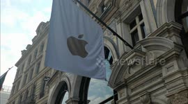 Protest against IPhone profit from genocide in London, UK