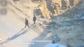 IDF: Armed Militants Eliminated While Trying to Takeover Humanitarian Aid Trucks