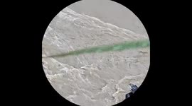 Morning storm passed by Cannes, south of France, damages, motorcycles fallen down