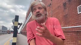 Homelessness crisis laid bare after man found living in a CLOTHES BIN