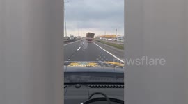 Police spot lorry tilting dangerously with cargo throwing it off balance