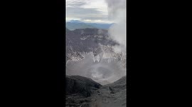 Seconds before eruption: Mount Dukono’s shocking trembling crater rim