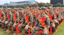 China: A Send-off Ceremony For New Recruits Held in Fuyang