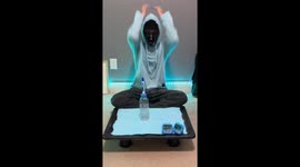 Hooded guy completes CRAZY trick shots