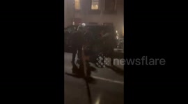 US: At the pro-Palestine action to confront Netenyahu at the UN, a POP activist was thrown into the ground by NYPD