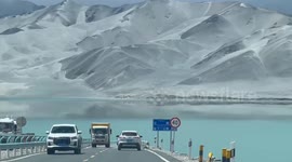 The beautiful view of Pamir Plateau.