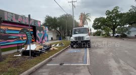 Tampa City Crews Cleaning Up Helene Debris On Davis Island