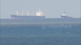 Stricken cargo vessel MV Ruby seen closer to UK coast off Kent