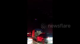 Police use drone to blast out siren in order to wake drivers stuck in traffic in China