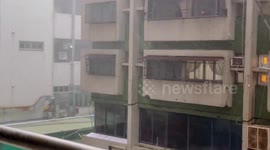 Typhoon Krathon Slams Kaohsiung Harbor Area with Unprecedented Force – Massive Destruction as Winds Topple Buildings