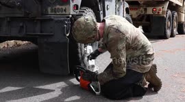 US: 878th Engineer Battalion Clear Paths in Martinez Post-Helene