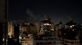 Lebanon: Smoke over the buildings of Beirut