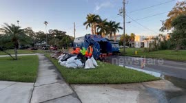 Tampa City Crews Helene Cleanup