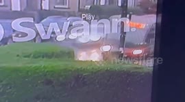 Shocking video shows teen being dragged along road after bus door trapped her leg