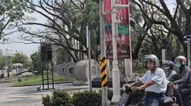 Typhoon Krathon impacts Taiwan: Severe disaster in southern Taiwan. Numerous roadside trees were uprooted by strong winds. The video shows post-disaster recovery efforts underway