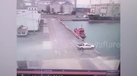 Mexico: Bizarre Moment Customs Officers Rescued After Their Truck Drives Into The Sea