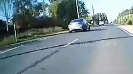 Minitruck Shatters Into Pieces After Collision With BMW On Otherwise Empty Road