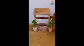 Satisfying footage of miniature water well being made