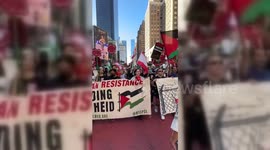 US: New Yorkers Protest Year Of Gaza Warfare