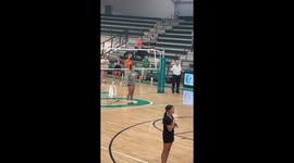 Teen's unexpected f-bomb during national anthem singing stuns crowd (21.5M TikTok Views)
