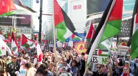 Canada: Pro-Palestinian protesters march in Toronto against Western arm supplies to Israel