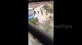 Israeli occupation forces storm the village of Budrus in the occupied West Bank