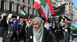 People Campaining for Freedom for Palestine, London, United Kingdom