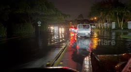 Roads flooding in Florida as hurricane Milton approaches