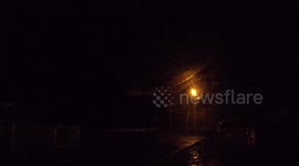 Close Range Lightning Bolts Over Lough Neagh During Worst Storm Since 2015