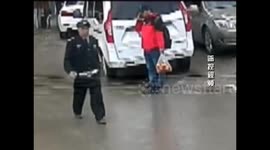 Man steals car and drives it away under the direction of the security