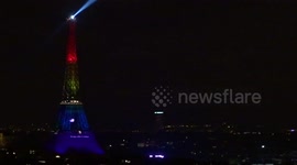 Eiffel Tower lights up with rainbow colours in solidarity with Orlando